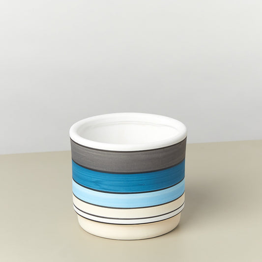 Polychrome Cylinder Pot - 5.5 Inch