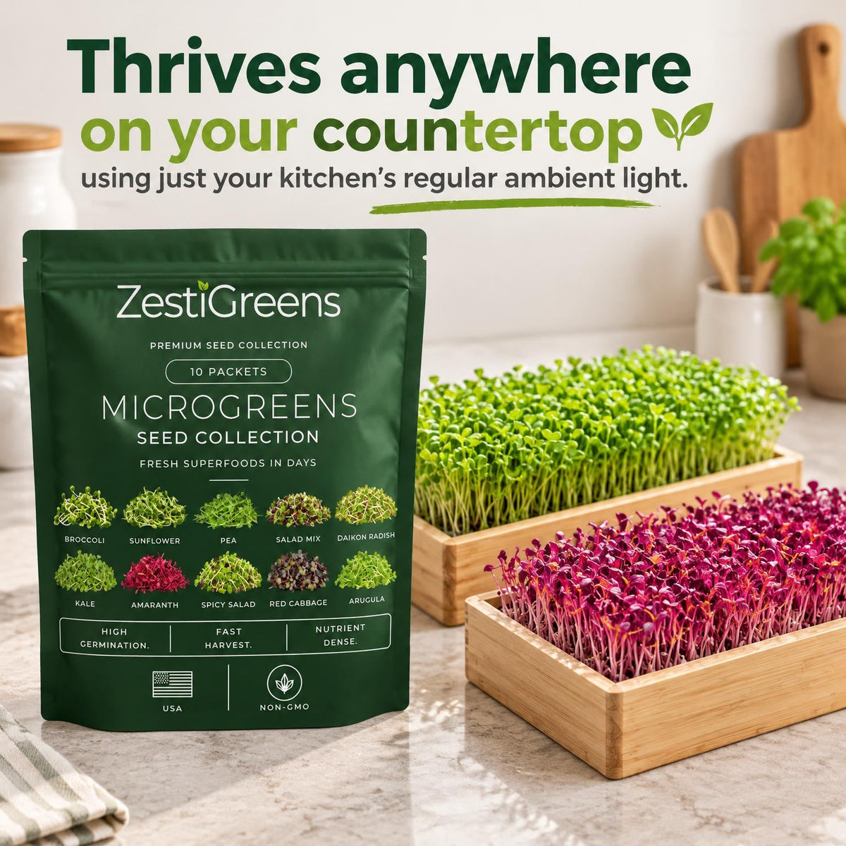 Organic Variety Pack Microgreens Seeds