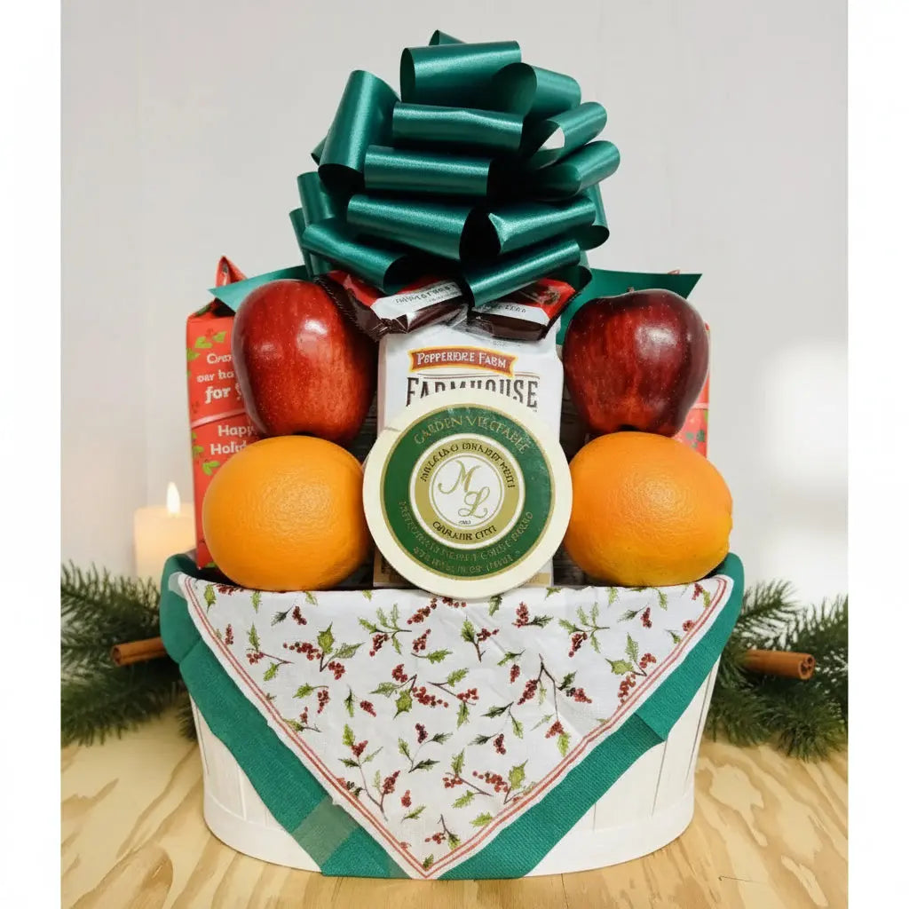 Harvest Holiday Gift Basket - Premium Fruit & Gourmet Treats