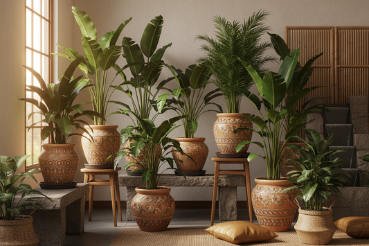 Best-selling houseplants at Rooted Treasures Farms including Stromanthe Triostar, Neon Pothos, and Philodendron Moonlight