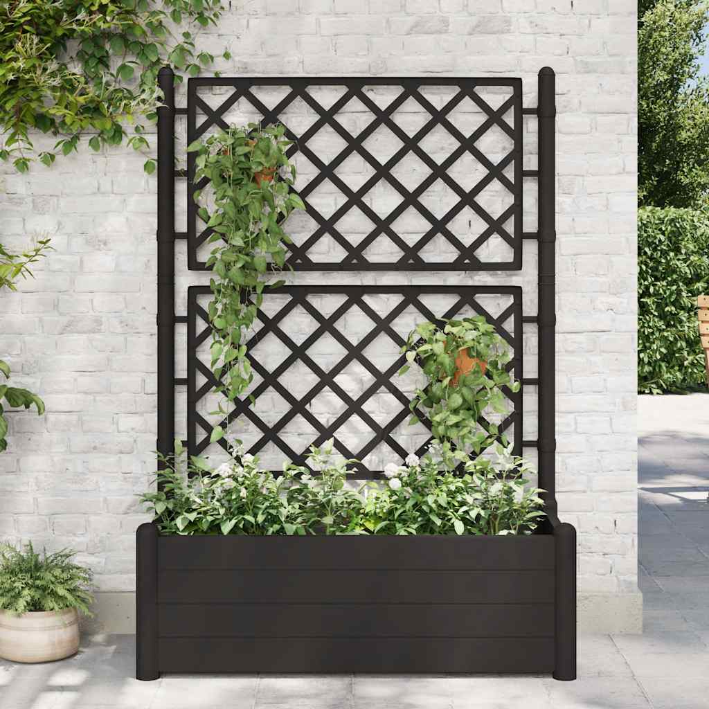 plant pots with trellis 100x PP   plant pots