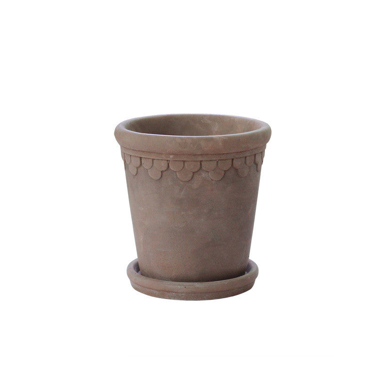 Cement flower pot