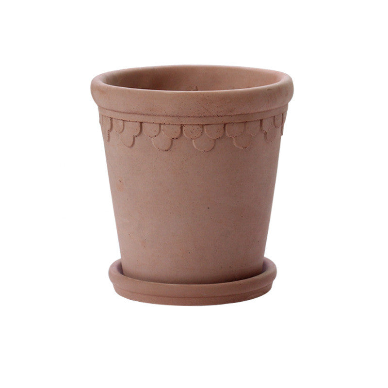 Cement flower pot