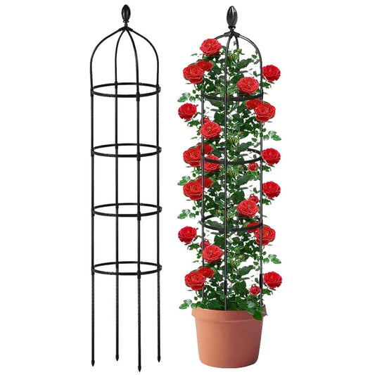 2 Packs Garden Obelisk Trellis Rustproof Climbing Plant Trellis 5.9FT Plants Tower For Climbing Plants Flower Vegetable Vine.