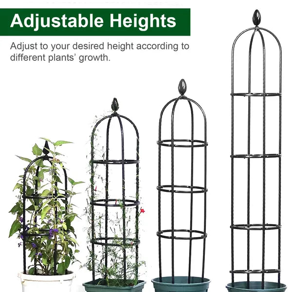 2 Packs Garden Obelisk Trellis Rustproof Climbing Plant Trellis 5.9FT Plants Tower For Climbing Plants Flower Vegetable Vine.