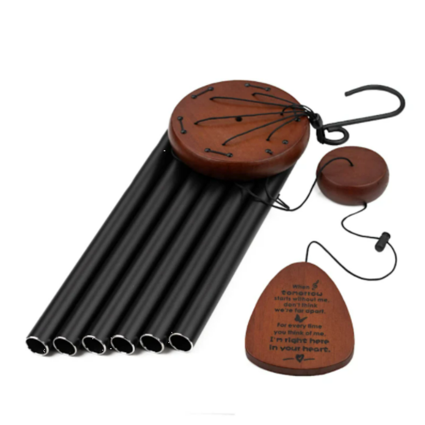 Gift Bundle - Serenity Memorial Wind Chimes - Memorial Heart Included 32”