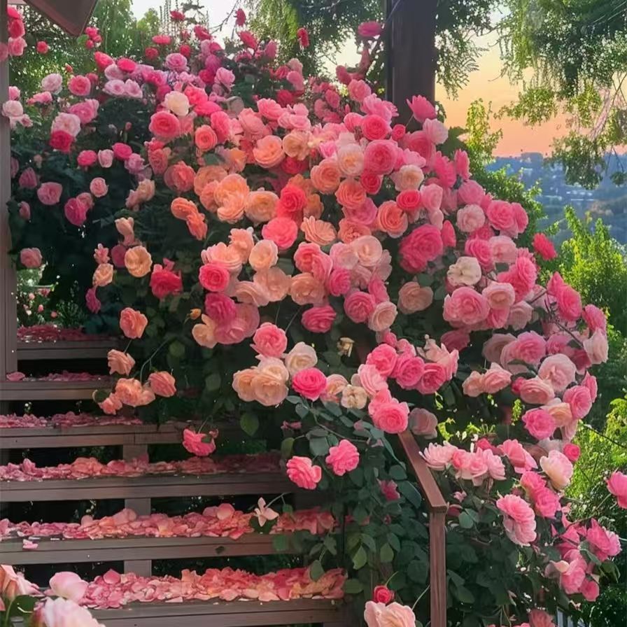 Seeds For Double-Flowered Climbing Roses With Large Flowers For All Seasons