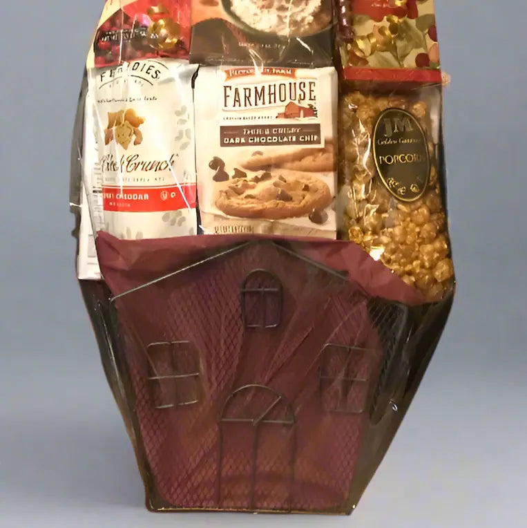 Large Wire House Gift Basket - Realtor Gift