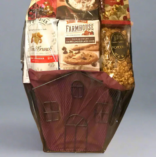 Large Wire House Gift Basket - Realtor Gift