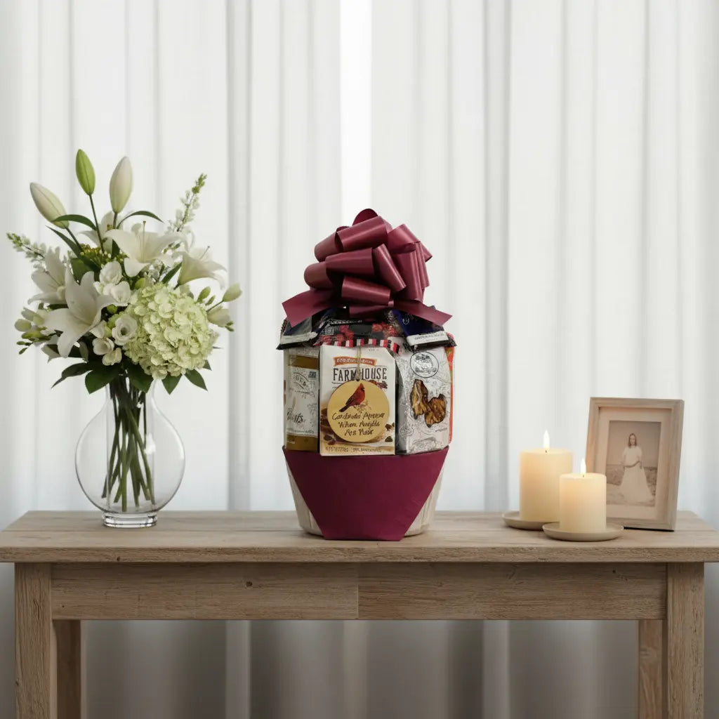 Gourmet Sympathy Snack Gift Basket - A Thoughtful Alternative to Sympathy Flowers