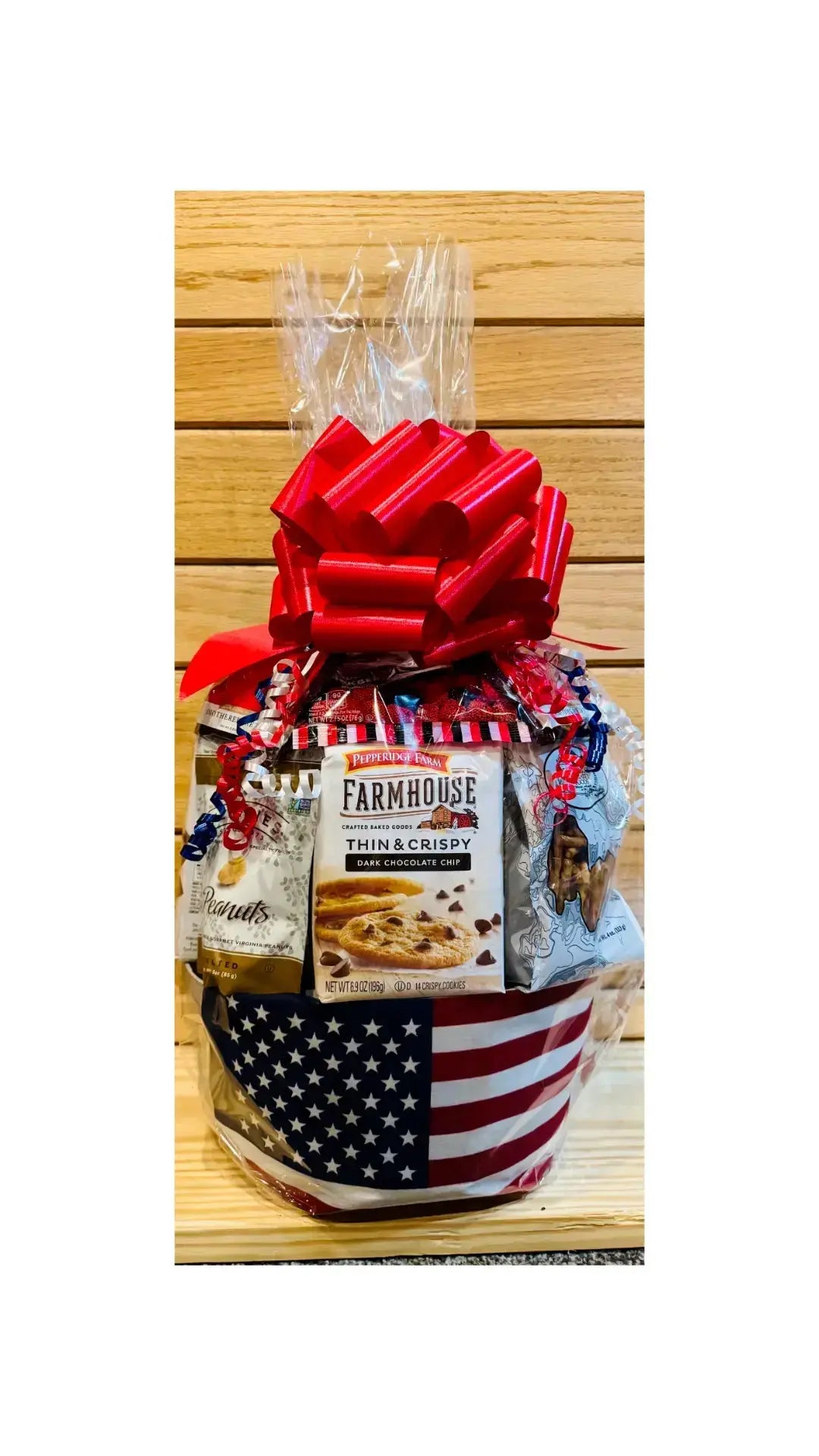 Jenny's Patriotic Gift Basket – Red, White & Blue Snack Gift Basket