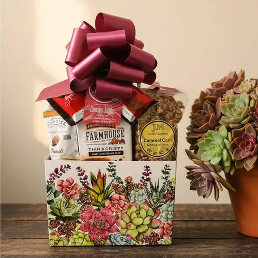 Large Succulent Gift Box - Premium Snack & Treats Gift Basket