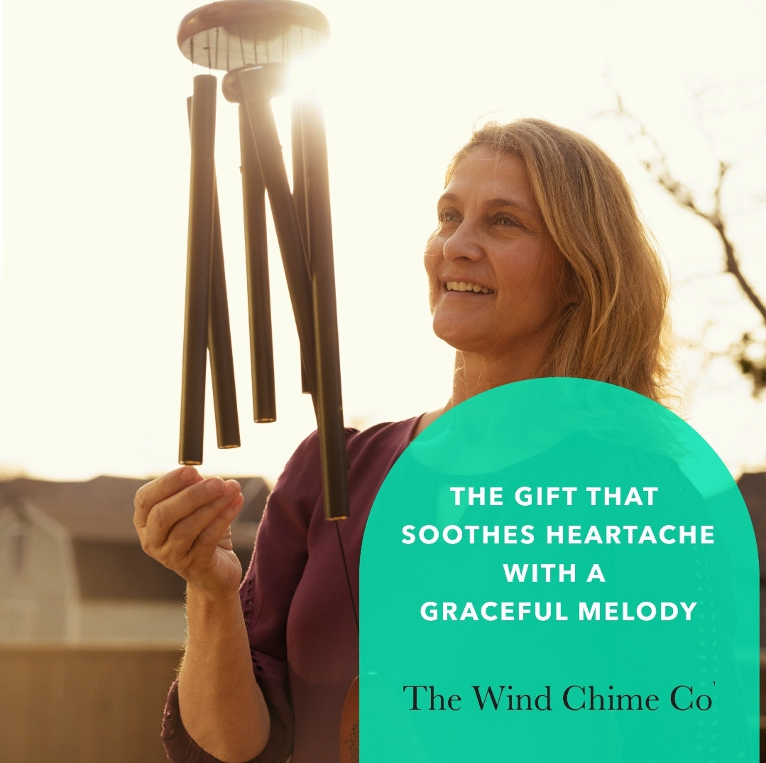 Gift Bundle - Serenity Memorial Wind Chimes - Memorial Heart Included 32”