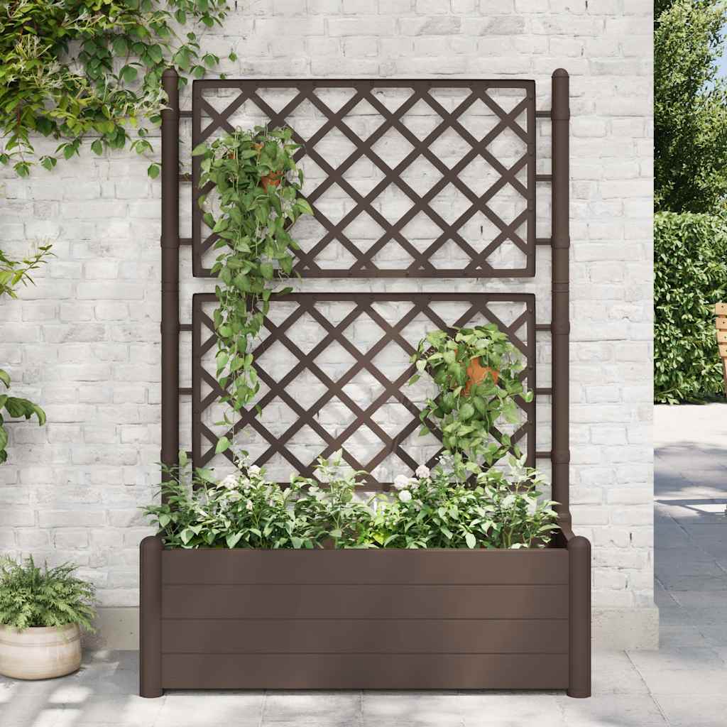 plant pots with trellis 100x PP   plant pots