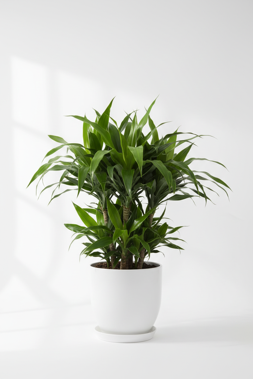 Potted plant on a white background