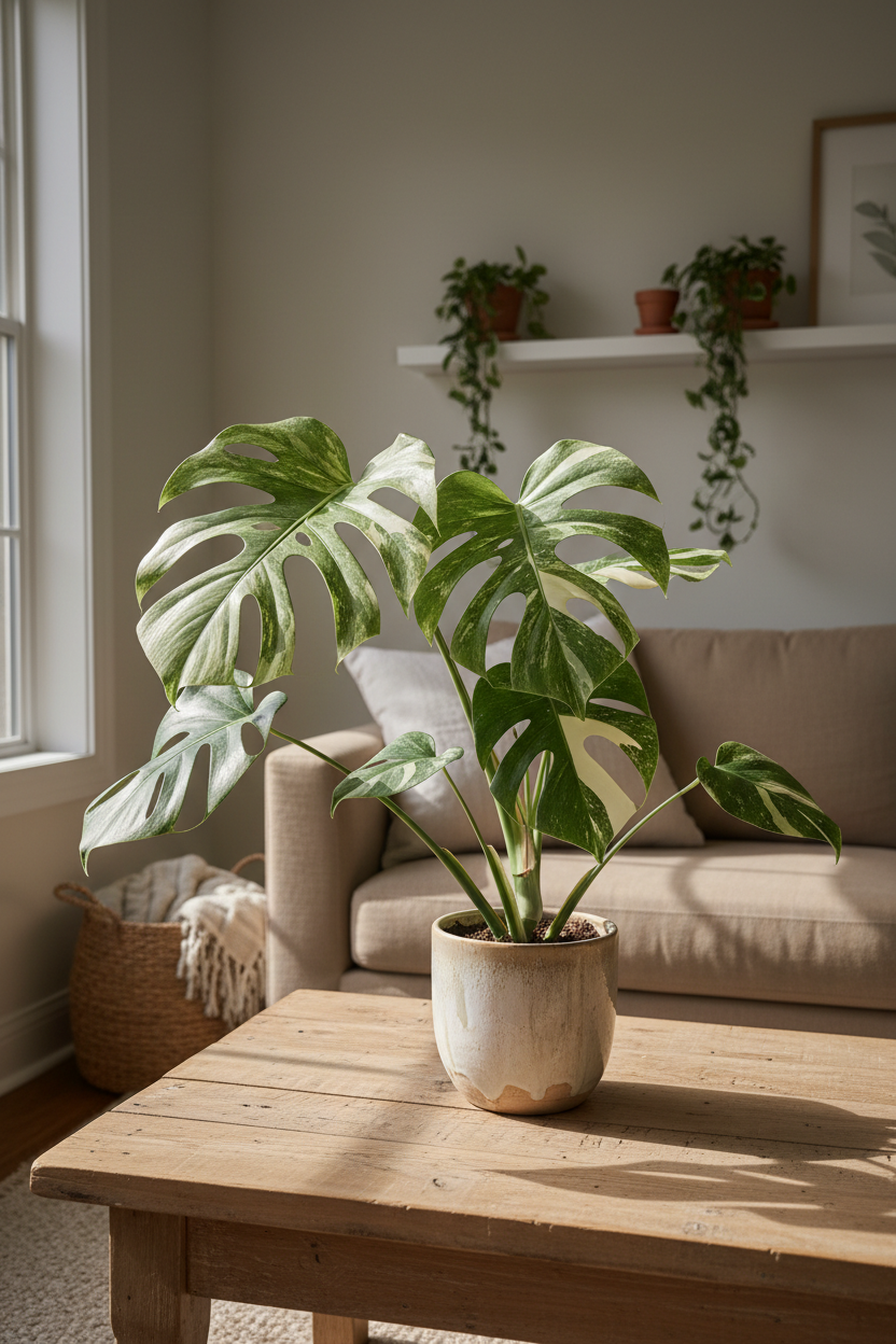 Monstera 'Mint' – Rare Variegated Monstera deliciosa
