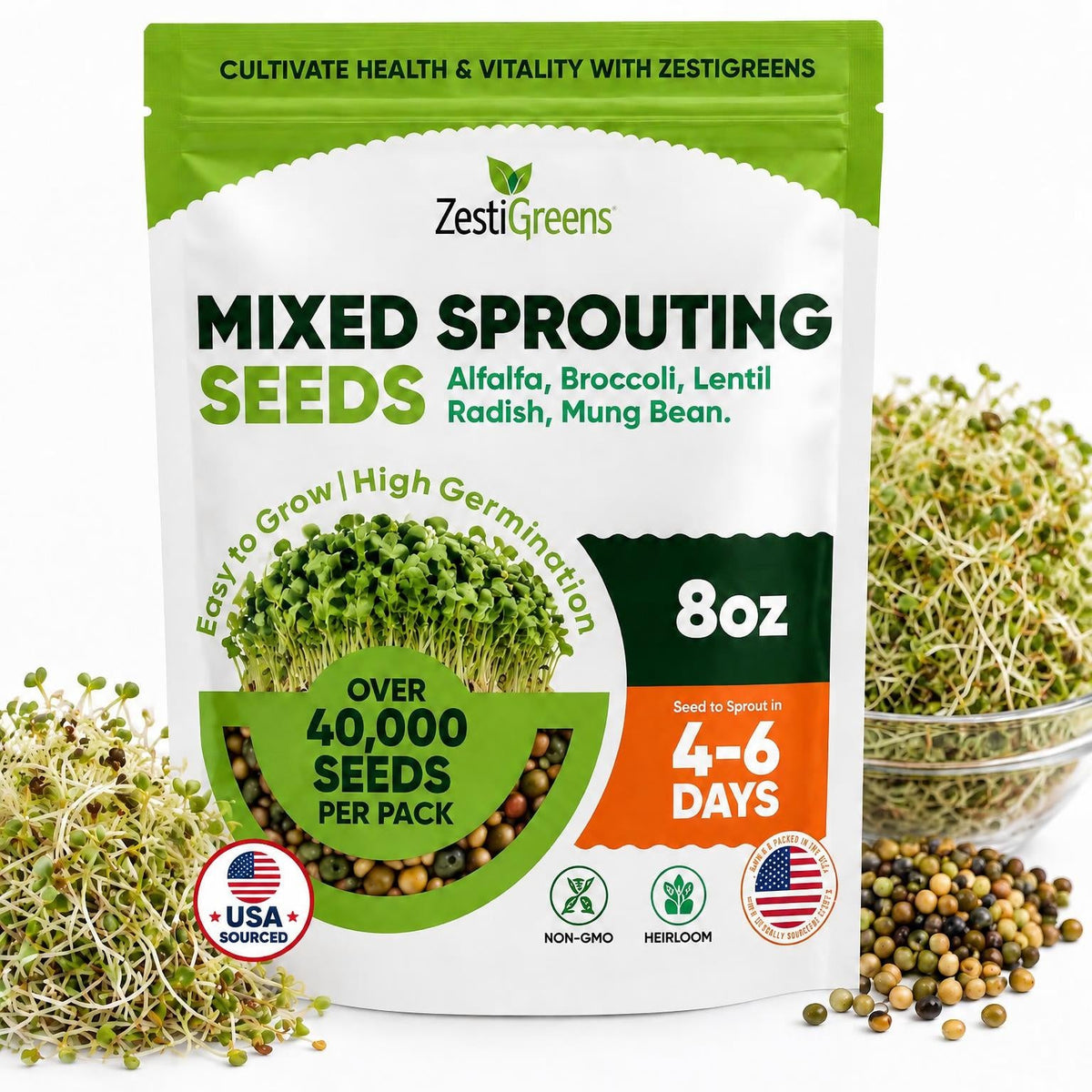 Mixed Sprouting Seeds Organic