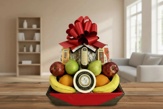 Artisan Cheese, Fruit & Gourmet Snacking Gift Basket