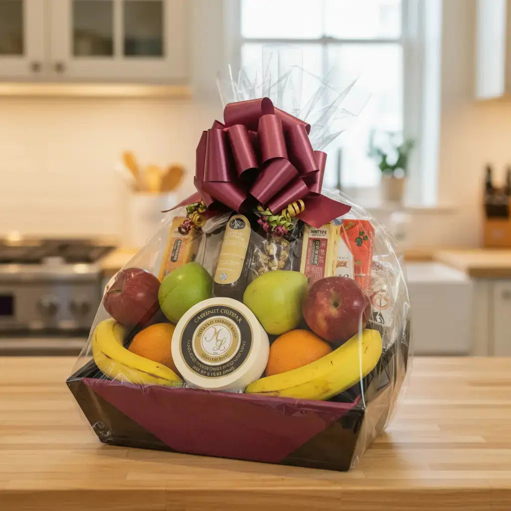 Jenny's Fruit & Cheese More Gift Basket - Fresh Fruit, Artisan Cheese & Gourmet Snacks